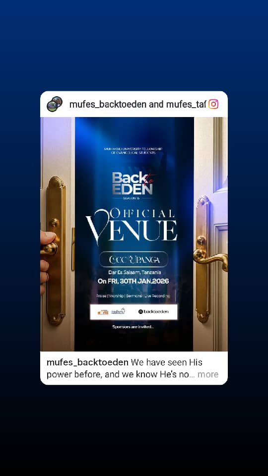 Tanzania Fellowship of Evangelical Students TAFES Muhimbili University of Health and Allied Sciences MUHAS Muhimbili University Fellowship of Evangelical Students MUFES Event Image